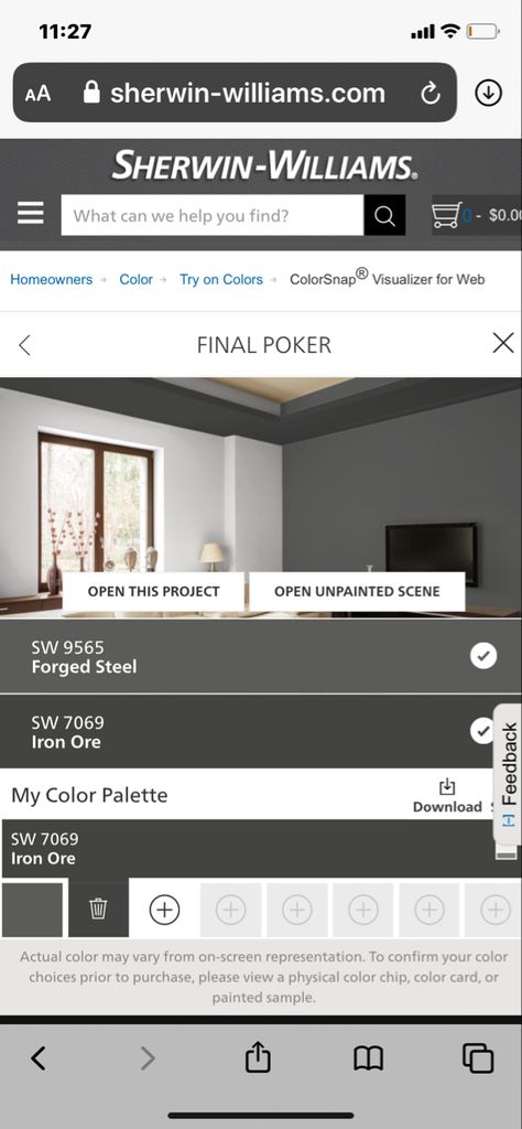 Sherwin Williams Forged Steel, Forged Steel Sherwin Williams, Poker Room, Black Paint Color, Movie Room, Forged Steel, Exterior Brick, Brick House, Sherwin Williams