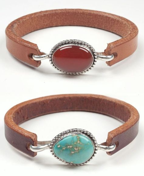 With our high quality LEATHER AND CLASPS you can design fashionable BRACELETS such as these ones🔝🔝 We offer you our leather in many sizes,… Leather Silver Bracelet, Mounted Shooting, Leather Mirror, Diy Leather Projects, Navajo Style, Leather Jewellery, Red Carnelian, Wild Honey, Beaded Jewels