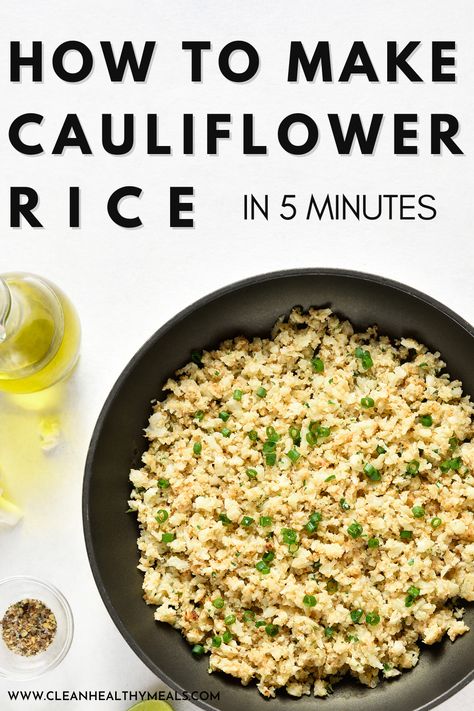 Learn how to make cauliflower rice from scratch to use in your favorite healthy riced cauliflower recipes! Fresh Cauliflower Rice Recipes, Recipes Using Riced Cauliflower, Riced Cauliflower Recipes, Making Cauliflower Rice, Make Cauliflower Rice, How To Make Cauliflower, Riced Cauliflower, Cauliflower Rice Recipes, Fried Cauliflower