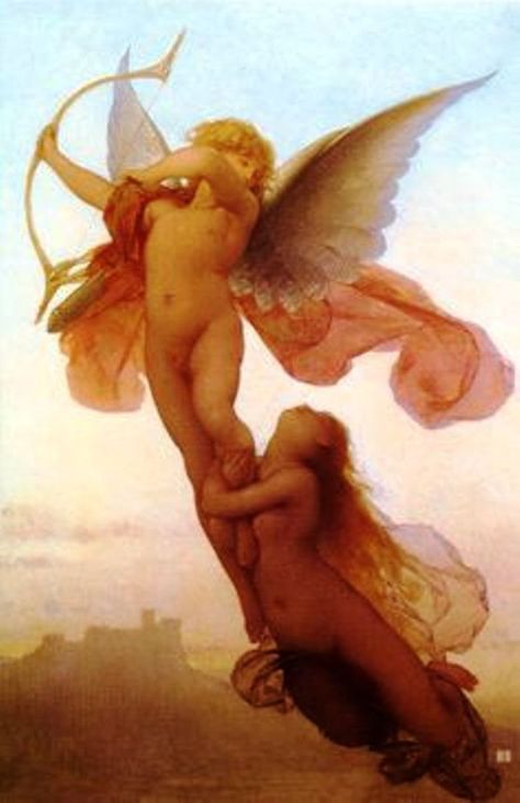 Cupid and Psyche. by Eugene Medard. (1847-1887) Cupid Pictures, Cupid Images, Eros And Psyche, Maurice Denis, Anthony Van Dyck, Cupid And Psyche, I Believe In Angels, William Adolphe Bouguereau, John William Waterhouse