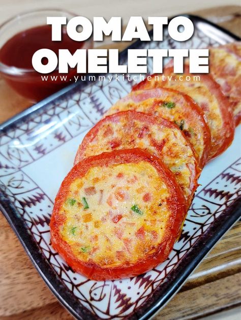 Baked Omelette Recipe, Silog Meals, Tomato Omelette, Baked Omelette, Tomato Breakfast, Ways To Cook Eggs, Breakfast Omelette, Omelette Recipe, Eating Eggs