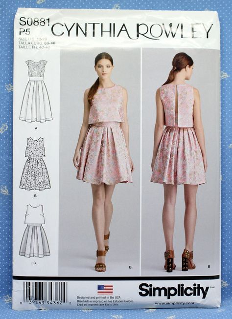 Cynthia Rowley Dress, Short Party Dress, Kleidung Diy, Dress Making Patterns, Miss Dress, Simplicity Sewing, Overlay Dress, Burda Style, Simplicity Sewing Patterns