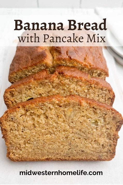 Bisquick Banana Bread, One Bowl Banana Bread, Gluten Free Pancake Mix, Banana Bread Pancakes, Pancake Mix Recipe, Buttermilk Pancake Mix, Quick Bread Recipe, Pancake Mix Recipes, Banana Bread Muffins