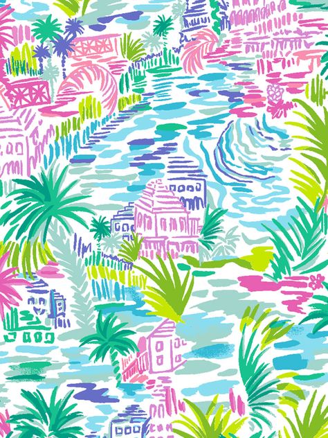 Private Island Grandmillenial Art, Lilly Pulitzer Iphone Wallpaper, Lily Pulitzer Wallpaper, Lilly Party, Lilly Pulitzer Print, Summer Graphics, Lilly Prints, Lilly Pulitzer Prints, Ipad Snap