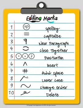 Proofreading marks | TPT Proofreading Marks, Editing Marks, Punctuation Rules, Proof Reading, Job Skills, Student Journal, School Lesson Plans, Writing Anchor Charts, Job Opportunity