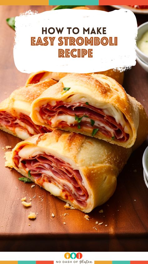 Craving a flavorful dinner that's ready in 30 mins? Try our How to Make Easy Stromboli recipe! It's a golden, cheesy delight your family will love. Get the full recipe here and dig in tonight! Stromboli Dough, Easy Stromboli, Stromboli Recipe Easy, Homemade Stromboli, Quick Delicious Dinner, Stromboli Recipe, Types Of Sandwiches, Flavorful Dinner, Main Course Recipes