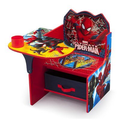 Delta Children Spider-Man Kids Novelty Chair Spiderman Room, Man Chair, Spiderman Kids, Chair Desk, Desk With Storage, Kids' Desk, Fabric Storage Bins, Storage Chair, Delta Children