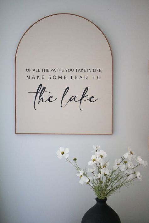 Arched Wall Sign Lake House Decor Signs for Lake Home Living Room Wall Art Modern Farmhouse Decor Handmade Wood Signs - Etsy Lake Home Living Room, Diy Wall Signs, Wall Art Modern Farmhouse, Arched Wall, Handmade Wood Signs, Lake Home, Lake Signs, Decor Signs, Lake House Decor