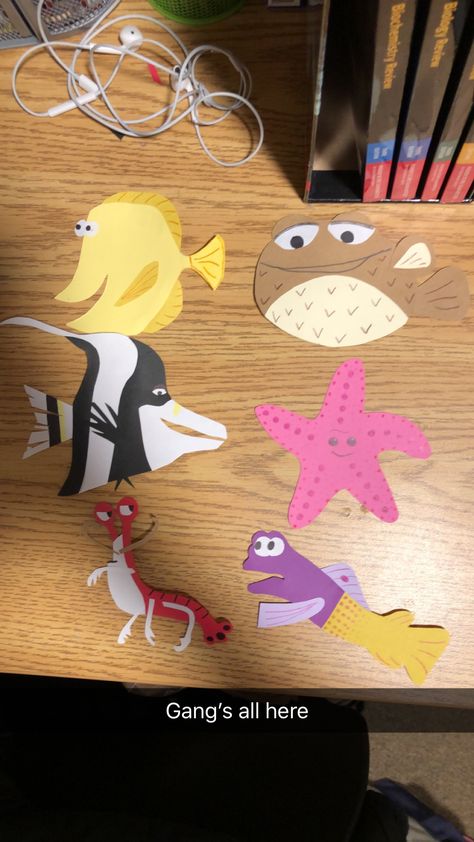 Tank Gang (Finding Nemo) Door decs RA Tank Gang Finding Nemo, Finding Nemo Hallway Decorations, Finding Nemo Door Decs, Finding Nemo Classroom Theme, Finding Dory Crafts, Finding Nemo Decorations, Door Decs Ra, Finding Nemo The Musical, Finding Nemo Theme