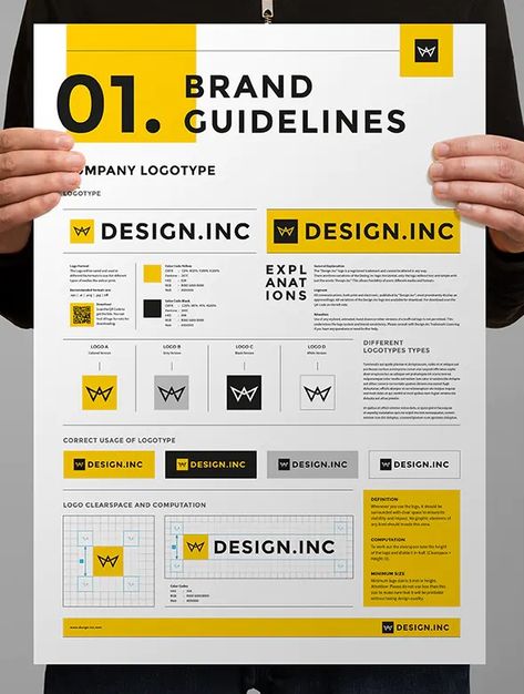 Brand Manual and Guidelines Posters Template INDD, EPS - A3 and US Tabloid Page sizes Bakery Branding Design, Brand Guidelines Book, Logo Guidelines, Brand Guidelines Design, Brand Identity Guidelines, Guideline Template, Brand Guidelines Template, Manual Design, Presentation Design Layout