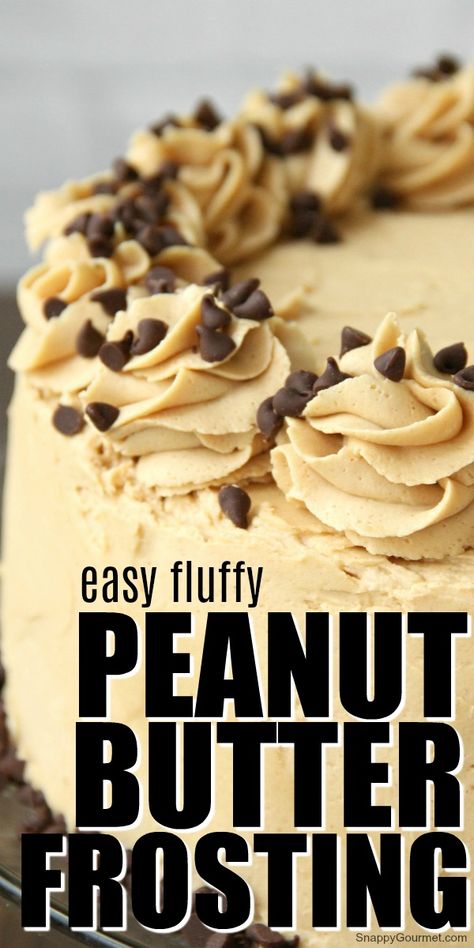 Easy Peanut Butter Frosting, Peanut Butter Frosting Easy, Homemade Peanut Butter Frosting, Fluffy Peanut Butter Frosting, Butter Frosting Recipe, Homemade Frosting Recipes, Frost Cupcakes, Peanut Butter Frosting Recipe, Peanut Butter Icing