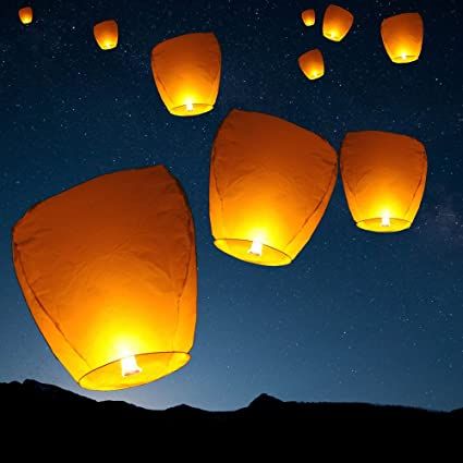 Paper Candle Lanterns, Lanterns Chinese, Wish Lanterns, Paper Lantern Lights, Floating Lanterns, Paper Candle, Sky Lanterns, Chinese Paper, Silk Hydrangeas