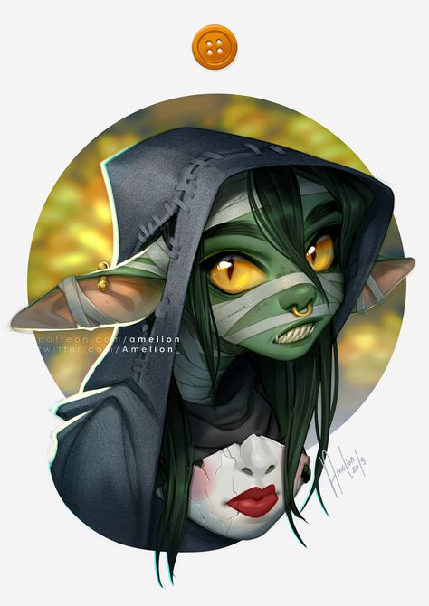 Nott, The Brave, Amelion . on ArtStation at https://www.artstation.com/artwork/nQxle4 Nott The Brave, Goblin Art, Critical Role Fan Art, Dungeons And Dragons Characters, Fantasy Rpg, Critical Role, Gremlins, The Brave, Dnd Characters