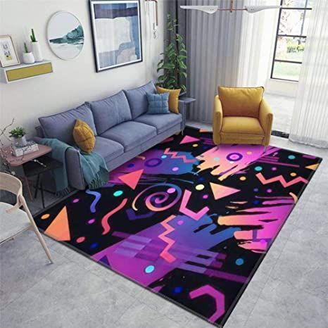 Retro Vintage 80s or 90s Fashion Style Abstract Seamless Pattern Area Rugs Floor Mat Non Slip Throw Rugs Soft Door Mat Nursery Carpet for Living Room Home Indoor Outdoor Runner Rugs Yoga Mat 80s Fashion Style, 80s Rug, Vintage 80s Fashion, Vintage Fashion 80s, Nursery Carpet, Nursery Area Rug, Area Rug Pad, Outdoor Runner Rug, Carpet For Living Room