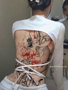 #BEAUTY ,#REALATIONSHIPS #Fashion #Outfits #SUMMER Outfits #Animals Tattoo And Piercing Aesthetic, Japanese Style Back Tattoos For Women, Japanese Back Piece Tattoo Woman, Female Full Body Tattoo, Japan Back Tattoo, Back Tattoo Japanese Style, Full Back Tattoo Women Japanese, Japanese Tattoos Back, Japanese Back Tattoo Women