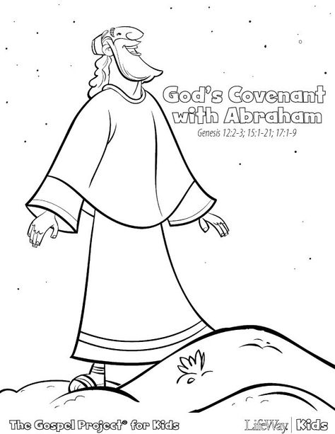 Abraham Covenant with God Coloring Page God's Covenant With Abraham Craft, Abraham And Lot, Abraham And Isaac, Friday Freebie, Star Craft, Sunday School Coloring Pages, Abraham And Sarah, Preschool Bible, Bible Verse Coloring