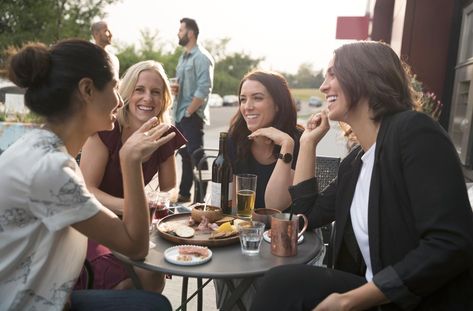 Do people prefer extroverts or introverts? | Well+Good Friends Drinking Beer, Friends Drinking, Intermittent Fasting Diet, Sidewalk Cafe, Women Friends, Good Citizen, Fasting Diet, Public Policy, Intermittent Fasting