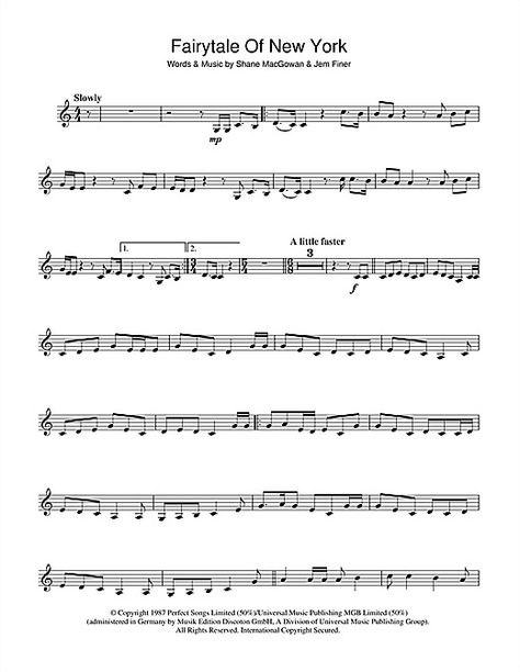 Fairytale of New York Fairytale Of New York Sheet Music, Fairytale Of New York, Kirsty Maccoll, Free Violin Sheet Music, Fiddle Music, Clarinet Sheet Music, Easy Piano Songs, Violin Sheet, Violin Sheet Music