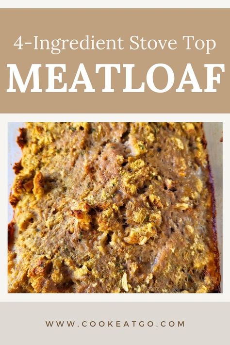 A close up of Meatloaf 4 Ingredient Meatloaf, Meatloaf With Stove Top, Meatloaf With Stove Top Stuffing, Stove Top Meatloaf, Stuffing Meatloaf, Stove Top Stuffing Meatloaf, Stove Top Stuffing, Turkey Meatloaf, Family Friendly Dinners