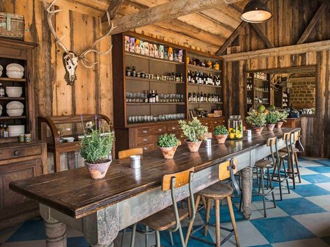 Inside Soho House’s New Game-Changing Farmhouse - Condé Nast Traveler Soho House Hotel, Miami Beach House, Farm Cafe, Soho Farmhouse, Farmhouse Bar, Country Retreat, Farmhouse Interior, Soho House, Country Estate