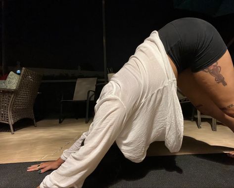 #yoga #yogaposes #aesthetic #wellness #mindfulness #night Hot Yoga Aesthetic, Bedtime Aesthetic, Night Yoga, Aesthetic Wellness, Yoga Aesthetic, Downward Dog, Hot Yoga, Yoga Poses, Mindfulness