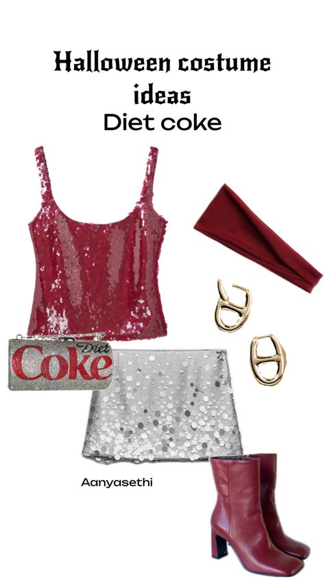 Coke Halloween Costume, Onda Disco, Halloween Constumes, Partner Halloween Costumes, Halloween Costume Inspiration, Basic Halloween Costumes, Blonde Halloween Costumes, Classy Halloween Costumes, Hot Halloween Outfits