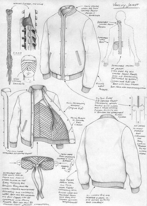 Pola Jaket, Technical Flats, Jaket Motor, Fashion Sketches Men, Silhouette Mode, Apparel Design Inspiration, Flat Drawings, Fashion Design Template, Clothing Sketches