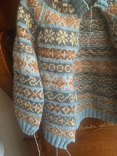 Ravelry: mariekewalstra's fair isle jacket "gijs" Fair Isle Color Combinations, Fair Isle Knitting Patterns Free, Punto Fair Isle, Ladies Cardigan Knitting Patterns, Fair Isle Pullover, Knitting Patterns Free Scarf, Fair Isle Knitting Patterns, Fair Isles, Fair Isle Cardigan