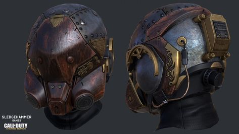 Call Of Duty Aw, Steampunk Helmet, Helmet Concept, Steampunk Stuff, Steampunk Mask, Advanced Warfare, Steampunk Costume, Armor Concept, 3d Characters