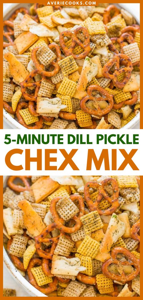 Dill Snack Mix Recipes, Dill Pickle Chex Mix Recipes, Crispix Mix Recipes, Crispix Snack Mix Recipe, Pickle Flavors, Ranch Chex Mix Recipes, Party Mix Recipe, Homemade Chex Mix, Chex Mix Recipe