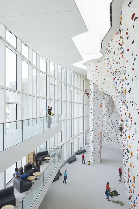 School Bouldering and Climbing Centre Sport Facility Architecture, Climbing Hall, Sport Facility, Fun Architecture, Kindergarten Architecture, Gym Architecture, Gallery Architecture, Sports Facility Architecture, Lead Climbing