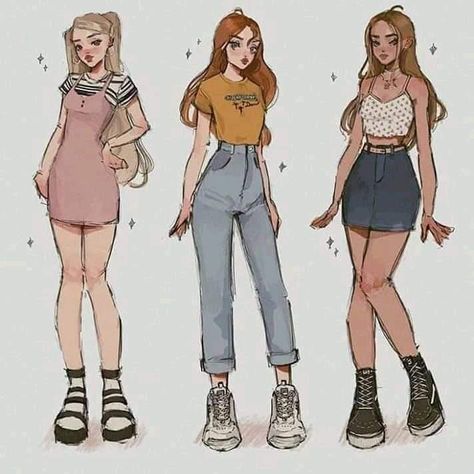 Aesthetic Outfits Art Drawing, Cartoon Characters Inspired Outfits, Preppy Outfits Drawing, Only Aesthetic, Clothing Sketches, Art Outfits, Drawing Anime Clothes, Body Drawing, Fashion Design Drawings