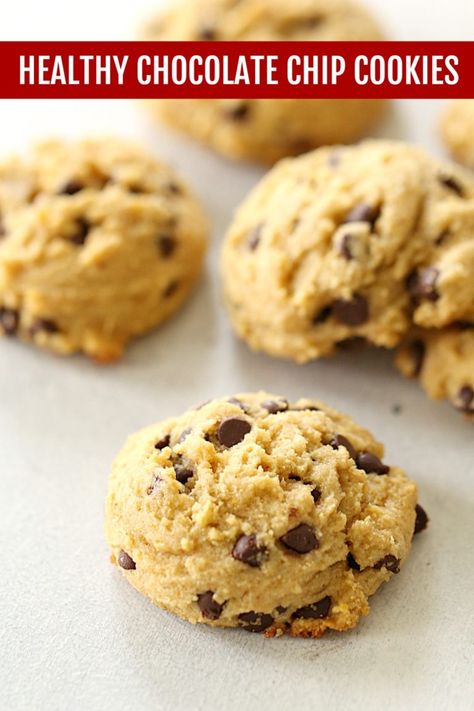 Healthy Chocolate Chip Cookies | Tone and Tighten Healthy Cookie Recipes Chocolate Chip, Healthy Chocolate Chip Cookie, Healthy Chocolate Chip Cookies, Healthy Facts, Healthy Chocolate Chip, Kodiak Cakes, Ginger Benefits, Chocolate Chip Cookie Recipe, Healthy Menu