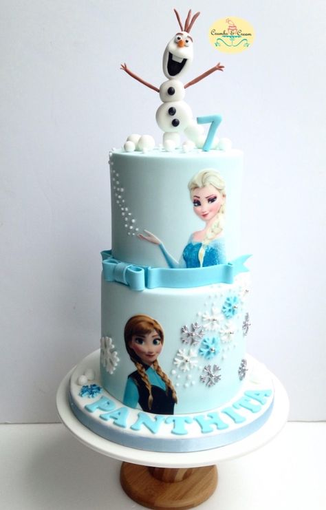 Frozen Cake Ideas, Frozen Cake Designs, Frozen 3rd Birthday, Pastel Frozen, Frozen Birthday Party Cake, Frozen Themed Birthday Cake, 4de Verjaardag, Cake Designs For Kids, Frozen Theme Cake