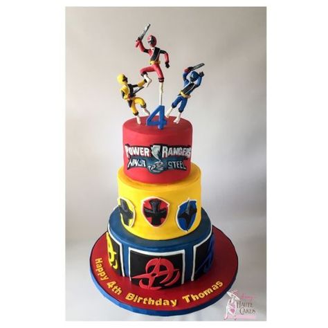 Power Rangers Ninja Steel Birthday, Power Rangers Birthday Cake, Birthday Cake Pinterest, Festa Power Rangers, Power Ranger Cake, Power Ranger Birthday Party, Power Ranger Party, Power Rangers Ninja Steel, Power Ranger Birthday