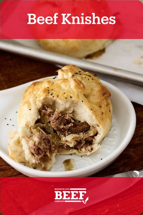 Beef Knish Recipe, Meat Knish Recipe, Potato Knish Recipe Easy, Knish Recipe New York, Kinish Recipe, Jewish Beef Brisket Recipes, Meat Buns Mennonite, Mashed Potatoes Baked, Jewish Meat Knishes