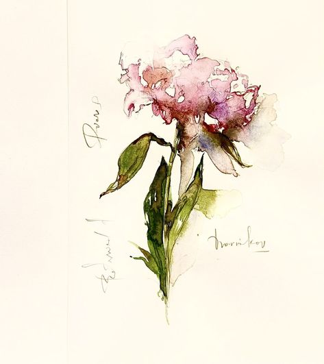 Konstantin Dvornikov Abstract Watercolor Flower, Loose Watercolor Flowers, Watercolor Blog, Watercolor Flowers Tutorial, Watercolor Beginner, Draw Illustration, Abstract Floral Paintings, Watercolor Sketchbook, Watercolor Flower Art