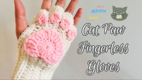 Crochet Cat Leg Warmers, Crochet Paw Print Fingerless Gloves, Cat Hand Warmers Crochet, Crochet Cat Paw Gloves Pattern, Cat Paw Mittens, Cat Paws Crochet, Paw Gloves Crochet Pattern, Cat Mittens Pattern, Cat Paw Fingerless Gloves Crochet Pattern