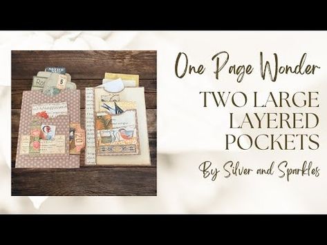 One Page Wonder Tutorial Number Seven!  12x12 Layered Journal Pockets! - YouTube One Page Wonder 12x12, One Page Wonder, Paper Outpost, Journal Pockets, Embellishments Diy, Scrapbook Embellishments Diy, Number Seven, Pocket Envelopes, One Sheet Wonder