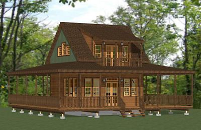 20x20 Tiny House-- 706 sq ft -- PDF FloorPlan A Frame Cabins, Cabin Floor, Cabin Floor Plans, Cabin House, Floor Ceiling, Garage Plans, Building A Shed, Small Houses, Cabin Plans