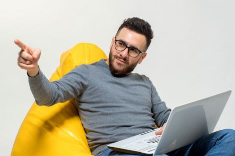 Pointing Fingers, Smile Pictures, Office Men, Freelance Web Design, Pointing Hand, Man Sitting, Two Fingers, Male Hands, Poster Background