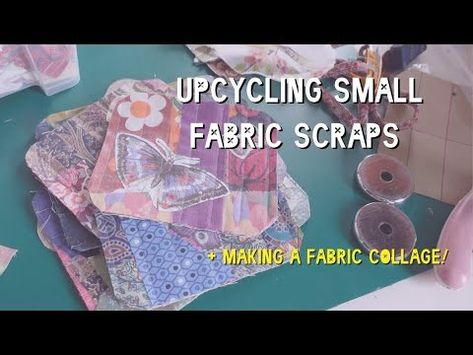 Upcycling small fabric scraps + making a fabric collage using organza! Zero waste textile project! - YouTube Textiles Projects, Sewing Bee, Fabric Collage, Fabric Scraps, Beautiful Bags, Zero Waste, Bee, Textiles, Sewing