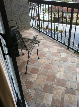 Same tile floor on the balcony overlooking downtown, too ... Tile For Balcony Floor, Floor Tiles Balcony, Balcony Tiles Floors Modern, Lanai Tile Ideas, Tiles For Porch Floor, Balcony Tiles Ideas Outdoor, Tiles For Balcony Floor, Balcony Tiles Ideas, Balcony Flooring Ideas