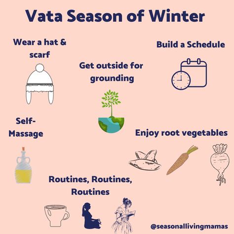 Ayurveda Winter, Ayurveda Vata Dosha, Vata Diet, Ayurveda Dosha, Ayurveda Vata, Ayurveda Diet, Ayurveda Recipes, Ayurvedic Therapy, Ayurvedic Diet