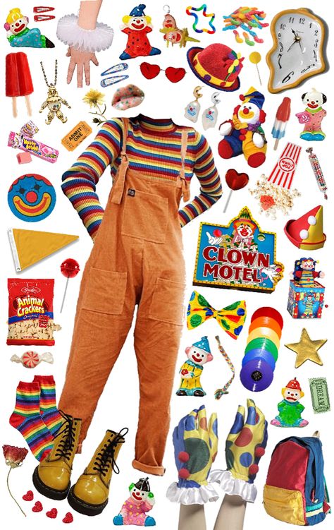 Clown Husbandry, Jester Aesthetic, Valentine Sunglasses, Weirdcore Fashion, Clowncore Outfit, Weirdcore Outfits, Kidcore Outfit, Kidcore Fashion, Clowncore Aesthetic