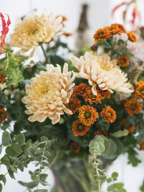 Chrysanthemum Wedding, Autumn Garden, Fall Floral, Fall Foliage, Fall Flowers, Autumn Home, Chrysanthemum, Flower Arrangement, Buffalo Plaid