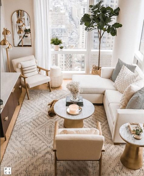 small living room ideas Small Apartment Living Room, Apartment Living Room Design, Small Living Room Decor, Small Apartment Living, 아파트 인테리어, Livingroom Layout, Apartment Inspiration, Decor Home Living Room, New Living Room