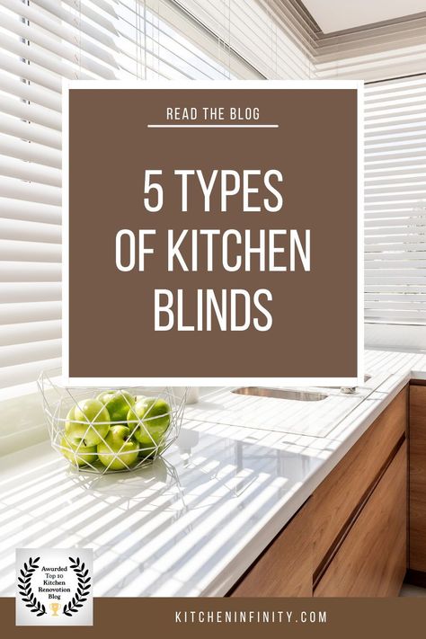 Best Blinds For Kitchen Windows, Types Of Blinds For Windows Kitchen, Modern Blinds For Kitchen, Faux Blinds For Windows, Windows Shades Ideas, Blind For Kitchen Window, Window Treatments For Kitchen Windows, Blinds In Kitchen Window, Modern Window Blinds Ideas