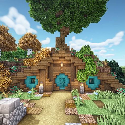 Minecraft Sekai shared a post on Instagram: “Perfect Hobbit hole! Check out the link in my bio for the tutorial . . . . . . . . #minecraftbuilds…” • Follow their account to see 47 posts. Minecraft Aesthetic Hobbit House, Minecraft Cute Hobbit Hole, Cottagecore Minecraft Hobbit Hole, Hobbit Home Minecraft, Entrance Minecraft, Minecraft Hobbit Hole, Building Reference, Minecraft Statues, Minecraft Images