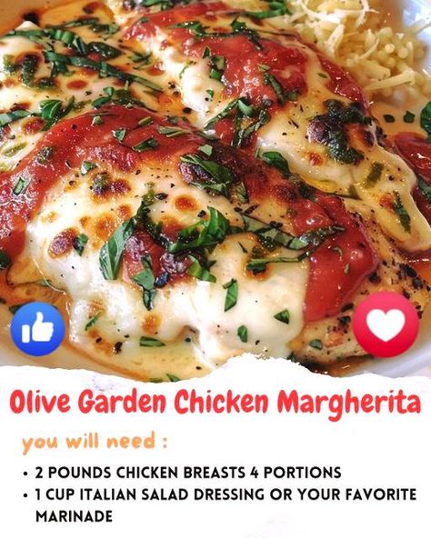 Olive Garden Chicken Margherita Recipe, Margherita Recipe, Chicken Margherita, Olive Garden Chicken, Italian Salad Dressing, Italian Salad, Stuffing Recipes, All Recipes, Olive Gardens